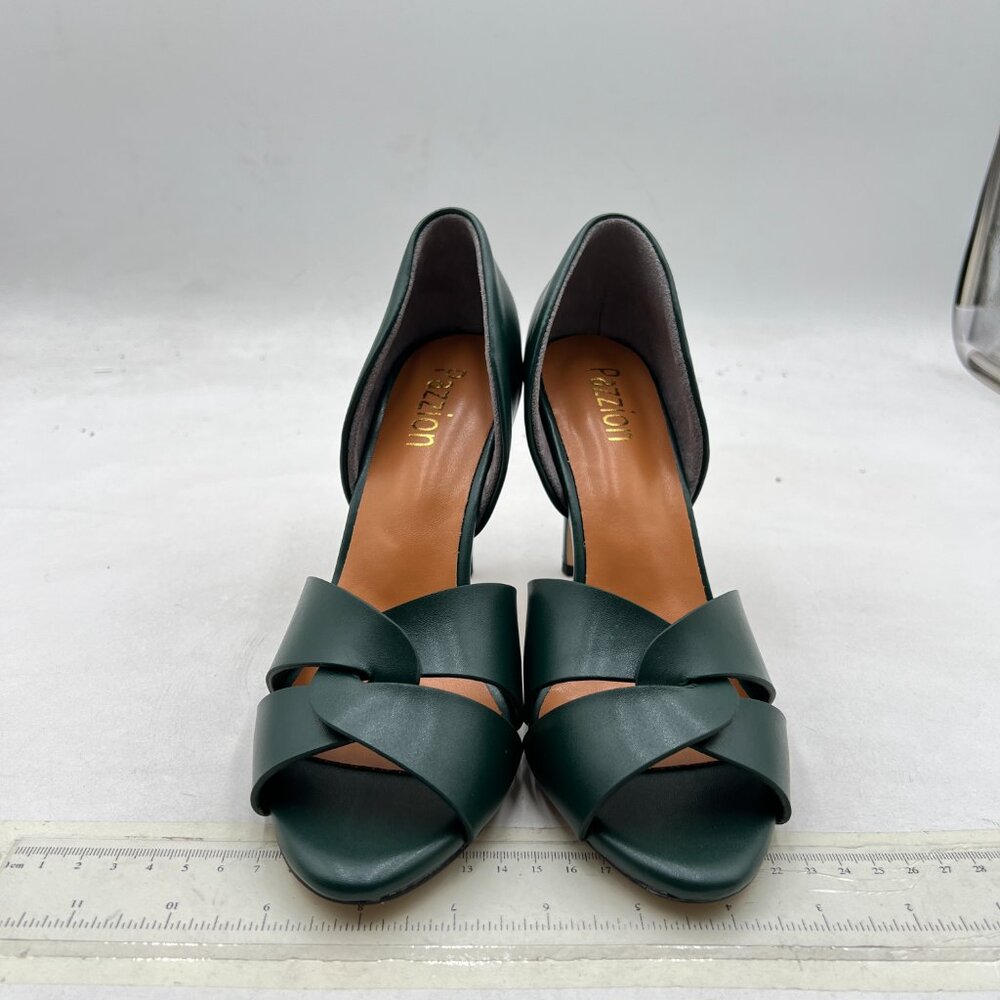 Pazzion Green Sexy Open Toe Slip On Stiletto Heeled Two Pieces Sandals - Picture 3 of 8